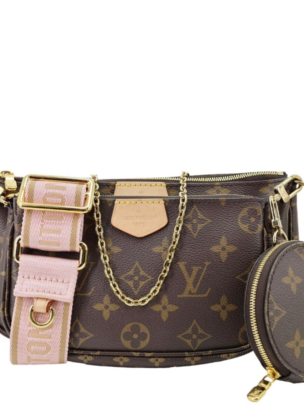 Louis Vuitton Multi Pochette Accessoires Monogram Canvas Shoulder Bag Brown